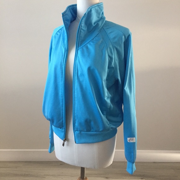EUC Vintage Woman’s Nike Zip Jacket, Blue, Sz L - Picture 1 of 12
